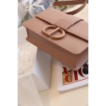 Montaigne palm print cow leather flap bag